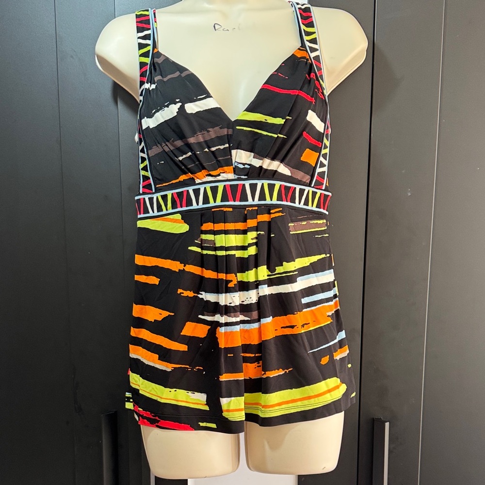 BCBGMaxAzria Black Multicolor Camisole